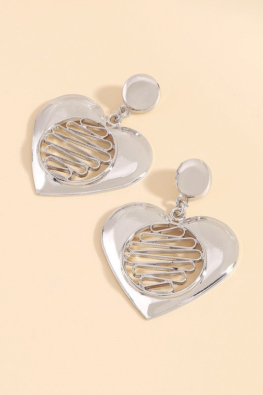 Hollow Heart Earrings